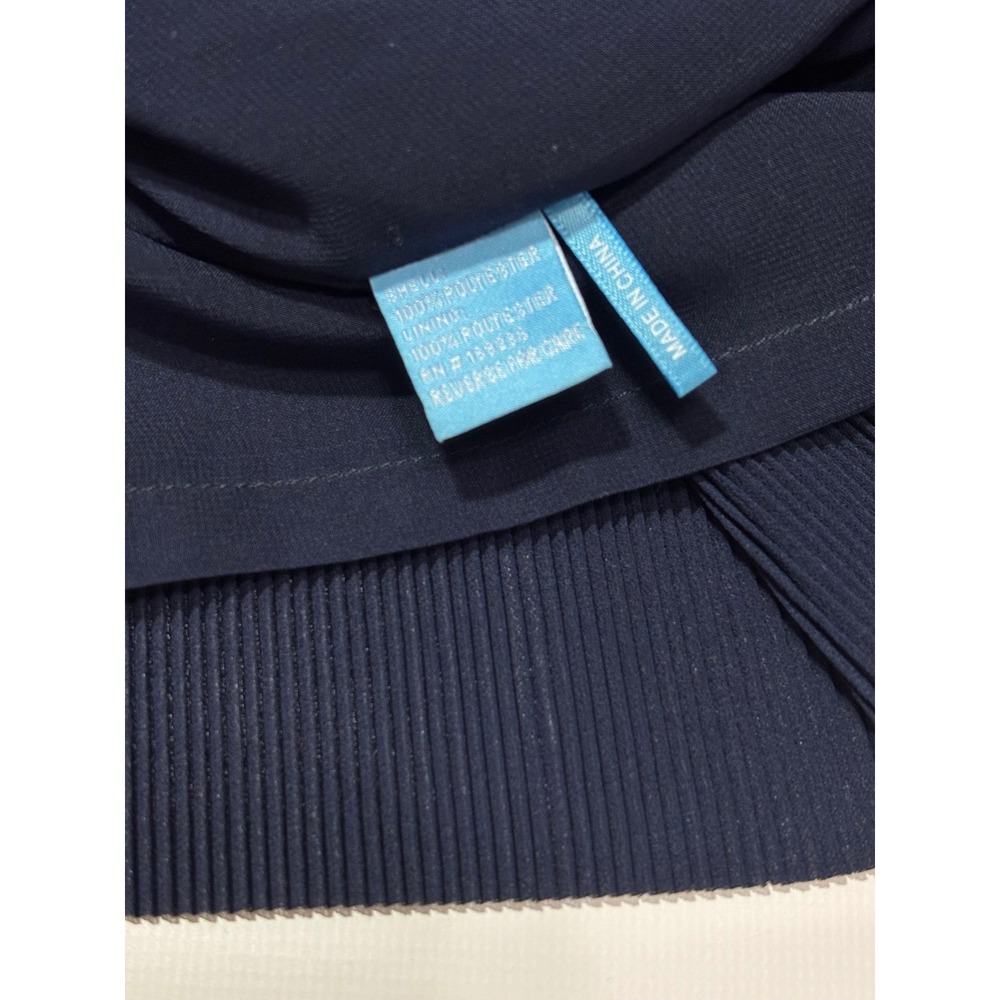 J.McLaughlin Aisha Dress Navy Blue Micro-Pleated Flutter Sleeve Midi Small NEW - Picture 9 of 14